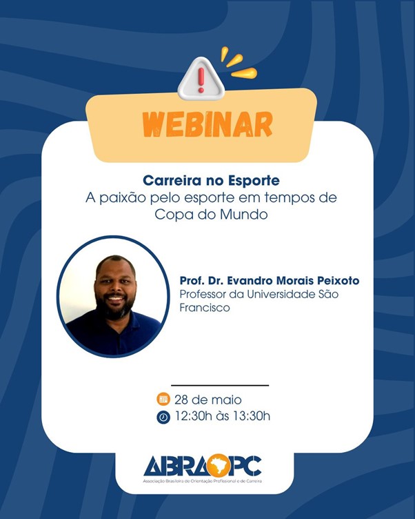 Leia mais sobre o artigo Webinar: Carreira no esporte: A paixão pelo esporte em tempos de Copa do Mundo